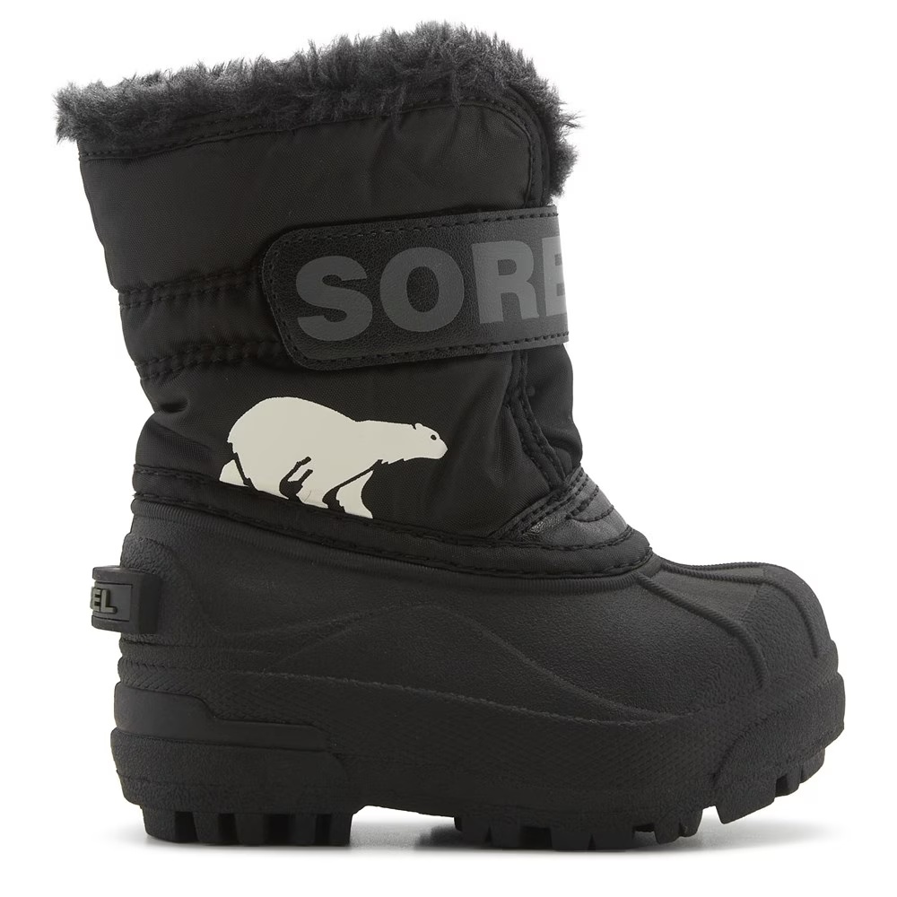 Детские водонепроницаемые зимние ботинки для малышей Sorel Snow Commander, black/charcoal — фото 2