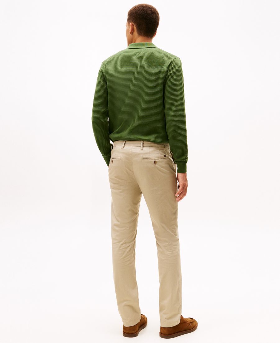 Мужские брюки Denton Printed Structure Slim Fit Tommy Hilfiger, Beige — фото 2