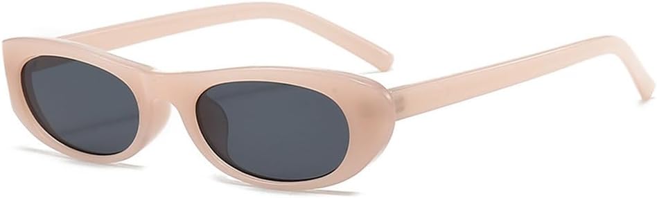 

Модные солнцезащитные очки «кошачий глаз» черного цвета для женщин, узкая прямоугольная оправа, маленькие очки для мужчин и женщин с защитой от УФ-излучения UV400 HVTVTLA, Jelly Pink Black