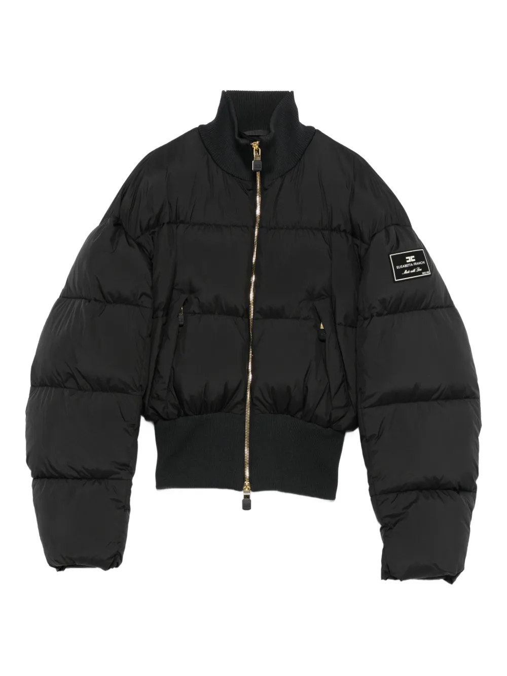 

Пуховик на молнии Elisabetta Franchi, черный