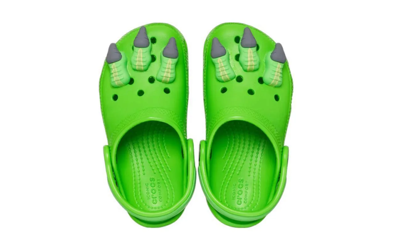Crocs Детские сандалии Classic Clog Slip Resistant Anti Kick Plasticine Green — фото 4
