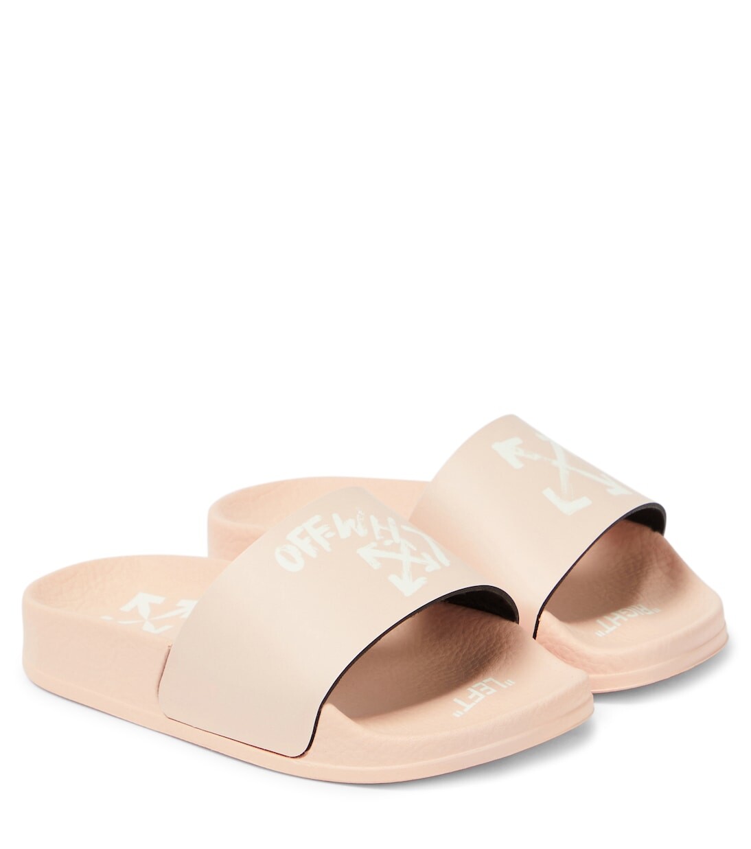 

Шлепанцы из искусственной кожи с логотипом Off-White Kids, розовый