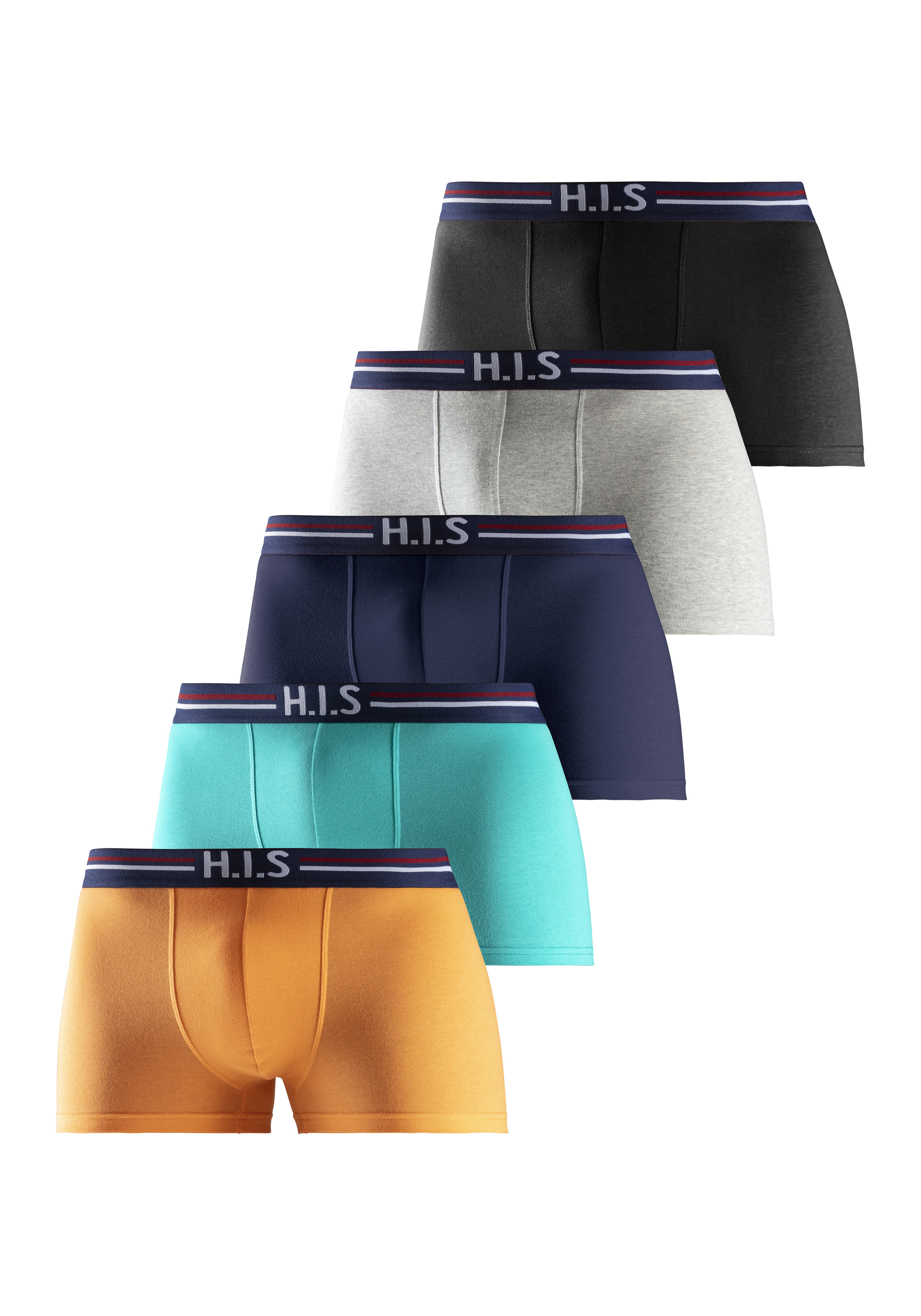 

Боксеры HIS Boxer, цвет orange, mint, navy, grau-meliert, schwarz