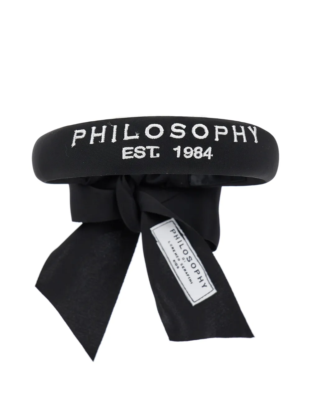 Ободок с завязками Philosophy Di Lorenzo Serafini Kids, черный — фото 3