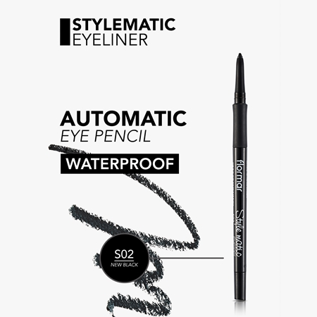 Автоматическая подводка для глаз водонепроницаемый flormar Style Matic Eyeliner, S02 New Black 0,35 g — фото 3