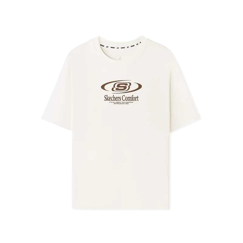 

Skechers Футболка Unisex Marshmallow White/0074 Crew Neck Moderate Straight Fit