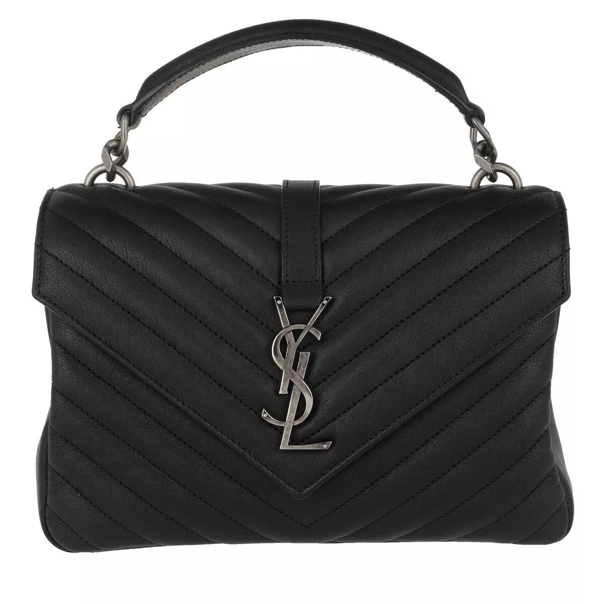 

Кожаная сумка ysl с монограммой Saint Laurent, черный