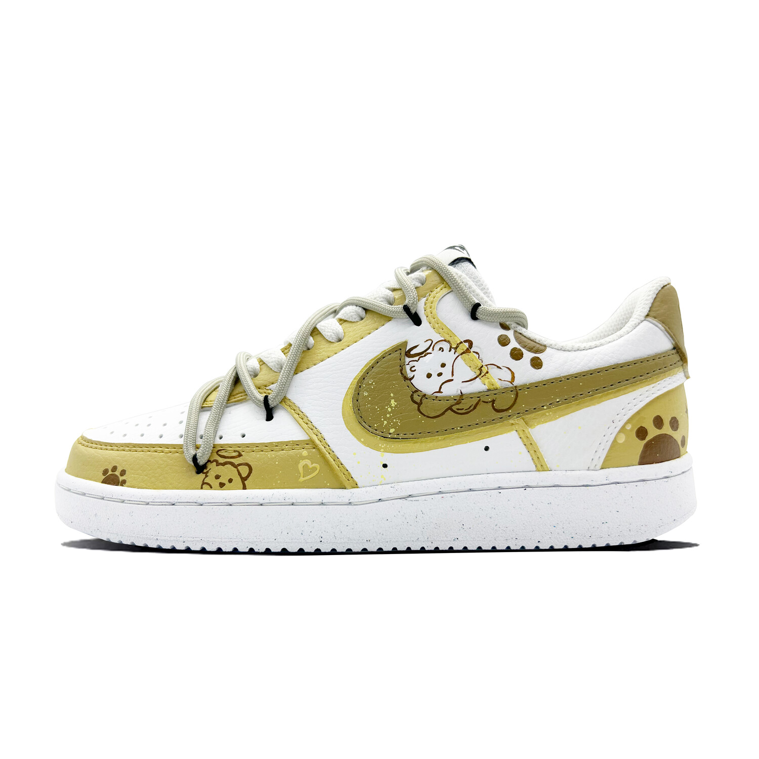 

Кроссовки Nike Court Vision 1 Skateboarding Shoes Women's Low-top Brown/yellow, цвет Earth Yellow