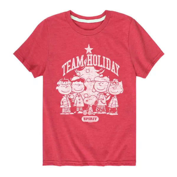 

Футболка с графическим принтом «Peanats Team Holiday Spirit» для мальчиков 8-20 лет Licensed Character, красный
