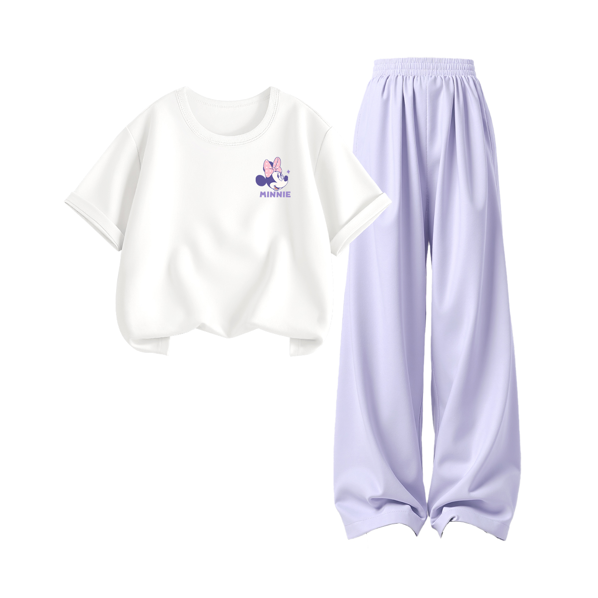 

Детский парный набор для детей Disney, dini knot k белый+solid color dream фиолетовый