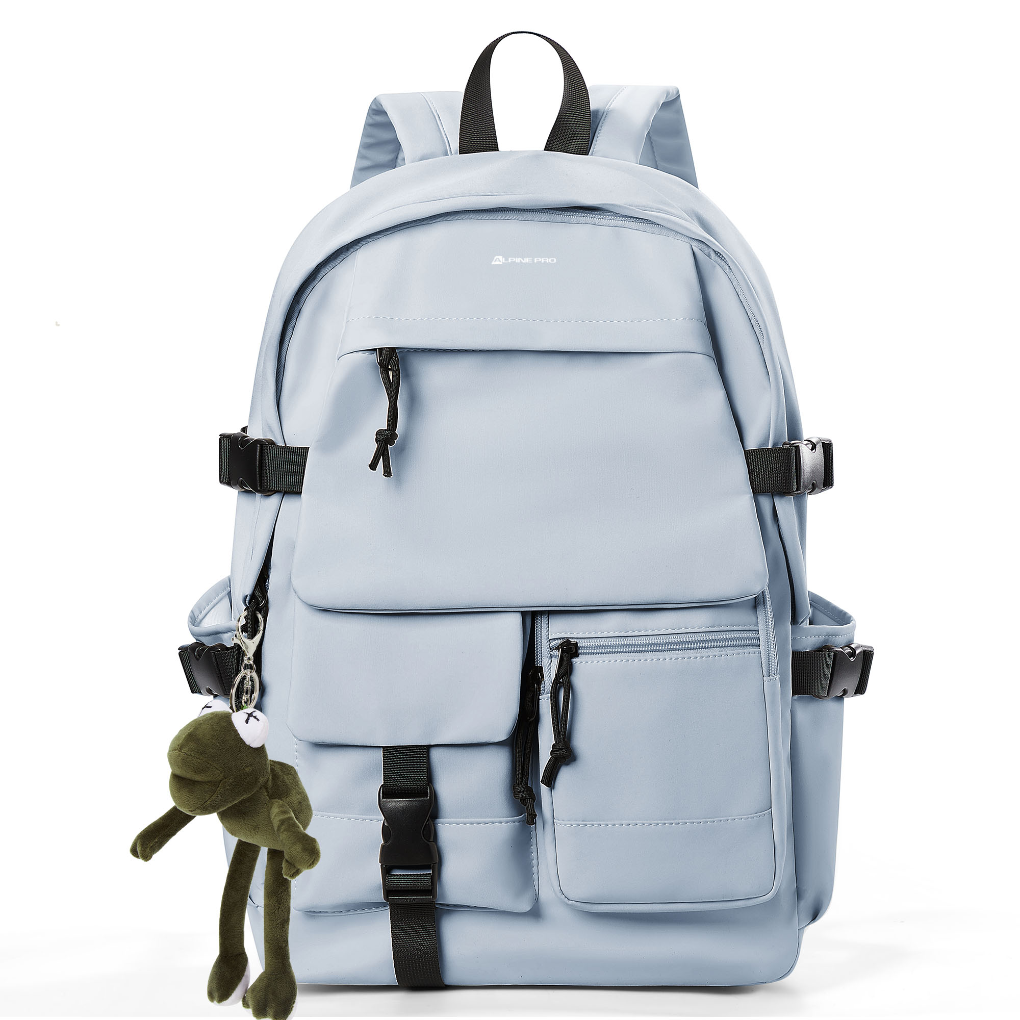 

ALPINE PRO Тканевый рюкзак для ноутбука обычный унисекс разноцветный, Light Blue Upgraded[with Viral Frog Pendant]