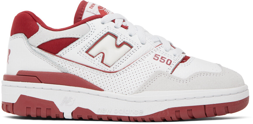 

Кроссовки New Balance 550, белый/красный