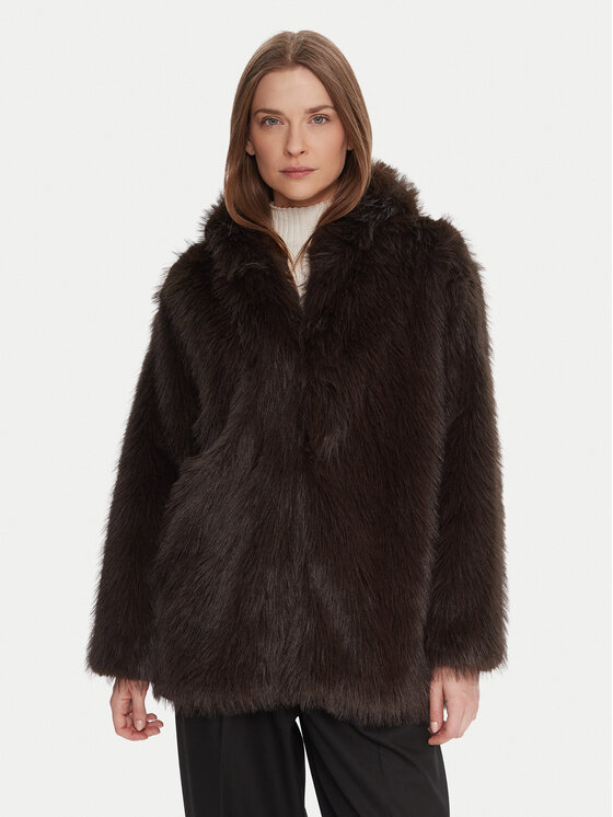 

Меховое пальто regular fit RI1NT057 6006 Kaos, коричневый