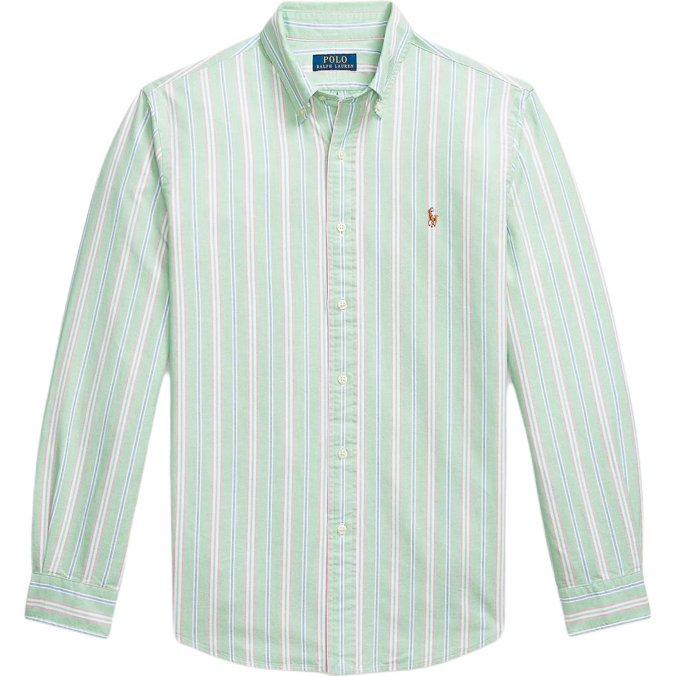 Polo Ralph Lauren Мужская рубашка с зеленым лацканом, средней толщины, другие