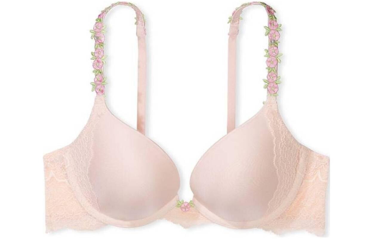

Женский бюстгальтер Victoria's Secret, цвет Cherry blossom pink embroidery
