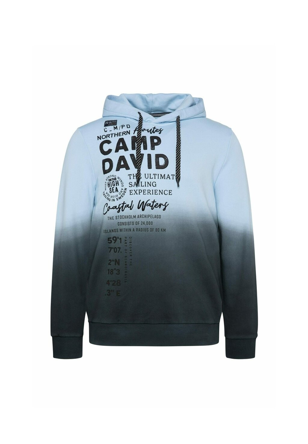 

Толстовка с капюшоном DIP DYE MIT ARTWORKS Camp David, черный