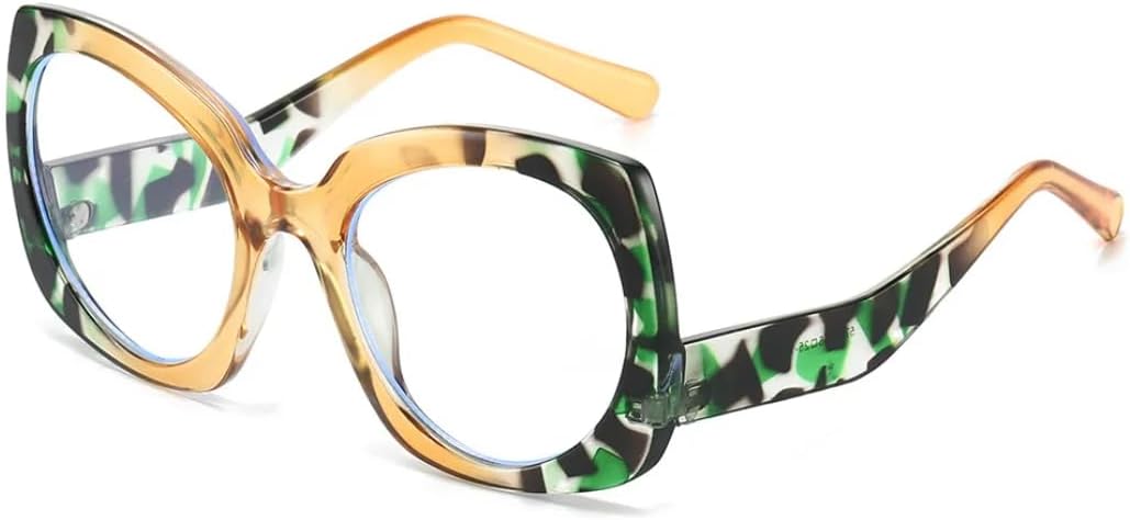 

Солнцезащитные очки для мужчин и женщин - защита от УФ-излучения UV400 - панк-стиль "кошачий глаз" с леопардовым принтом, для занятий спортом на открытом воздухе и вождения DSVIGF, Tea Green