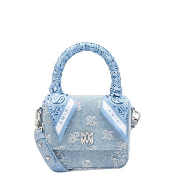 

Джинсовая бандана микро сумка ma Amiri, индиго