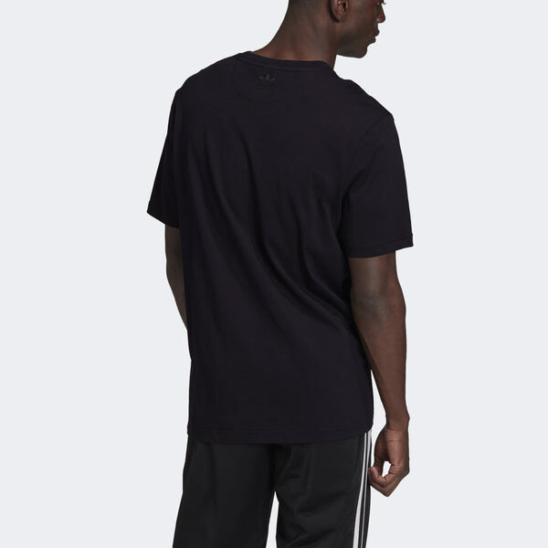 Футболка adidas originals 3d Trefoil Tee Casual Logo Round Neck Short Sleeve Black, черный — фото 4