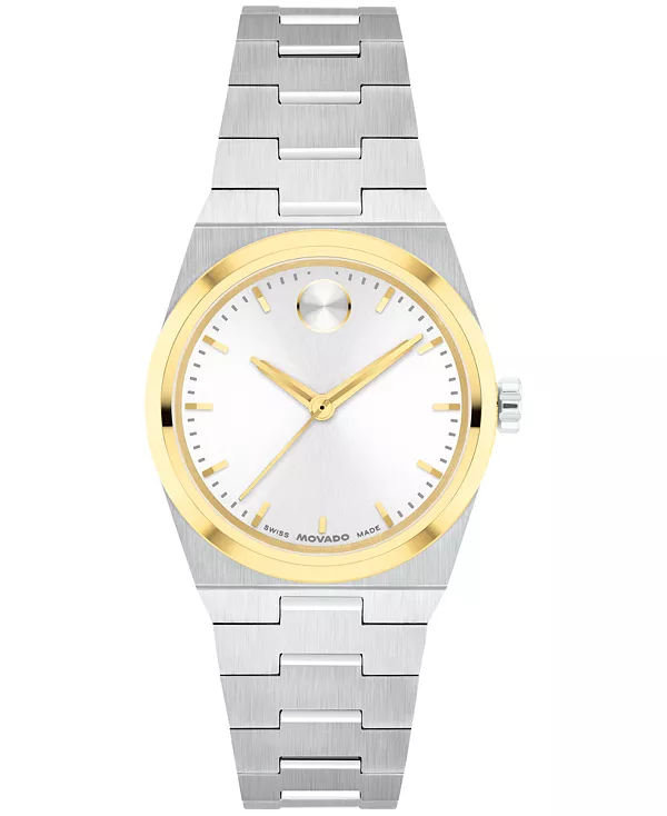 

Женские часы Bold Quest Swiss Quartz из двухцветной нержавеющей стали, 28 мм Movado, silver-tone