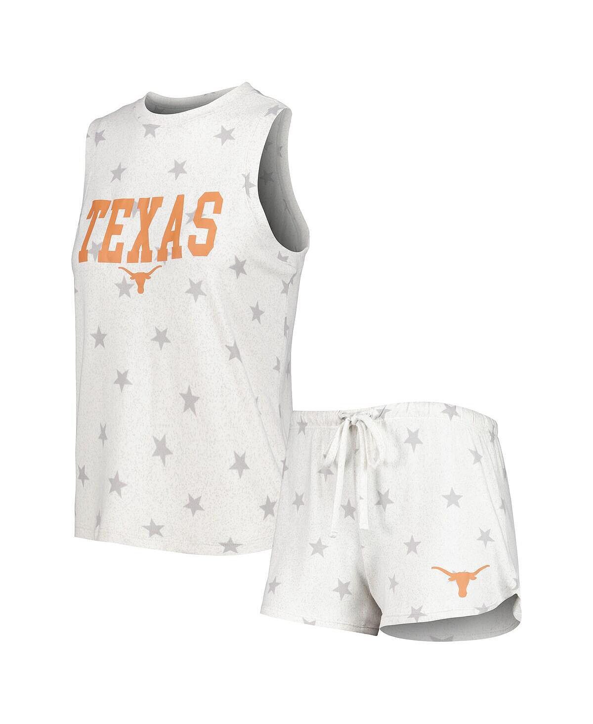 

Женский кремовый комплект для сна с майкой и шортами Texas Longhorns Agenda Stars Concepts Sport