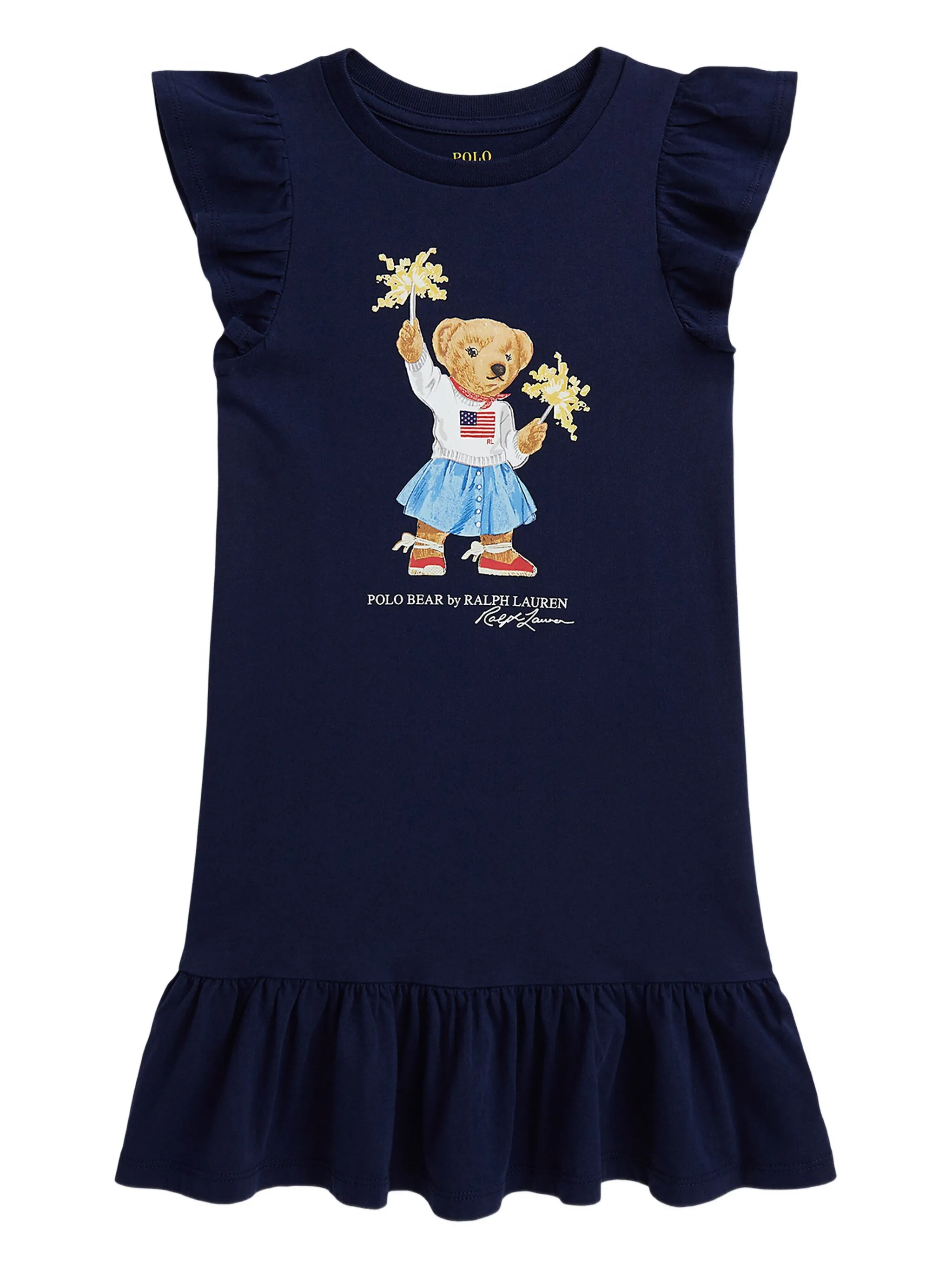 

Платье Polo Bear с оборками Polo Ralph Lauren Kids, синий