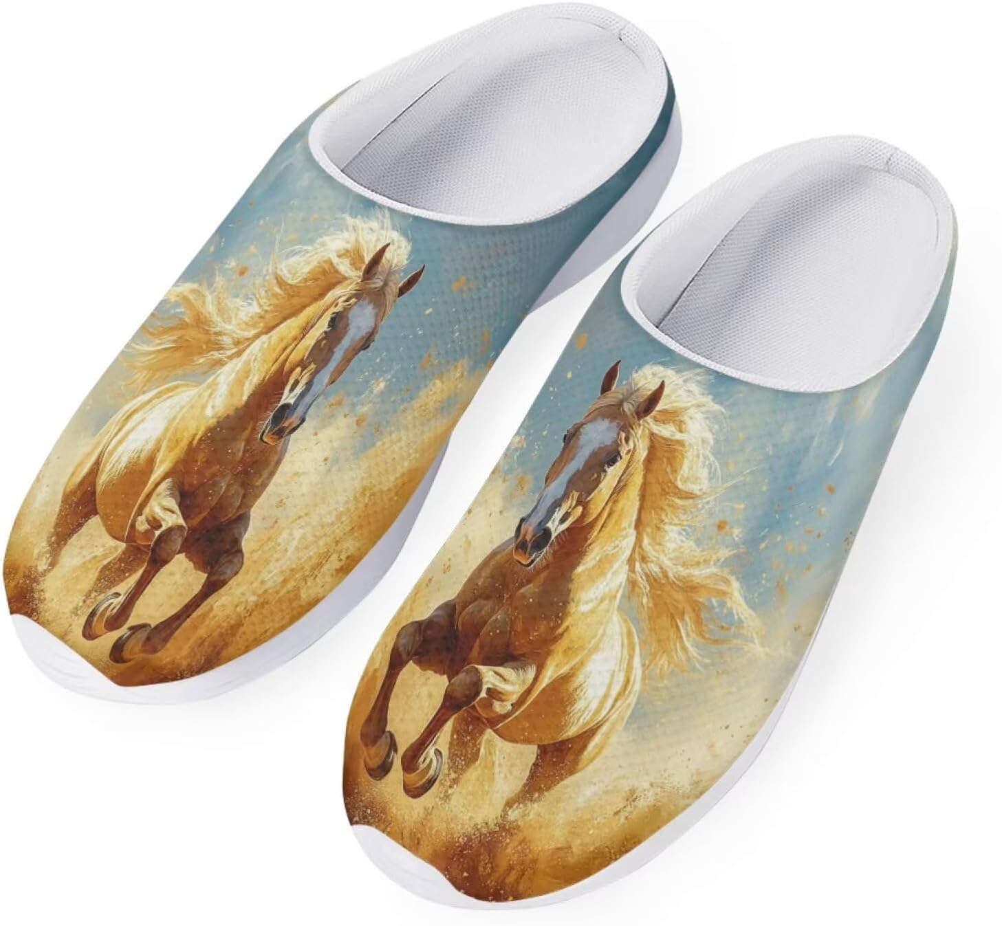 

Женские слипоны-кроссовки Forchrinse с тропическим ананасом и плюмерией, дышащие, для ходьбы, сабо, домашние и пляжные тапочки, обувь для медсестер, легкие, Horse