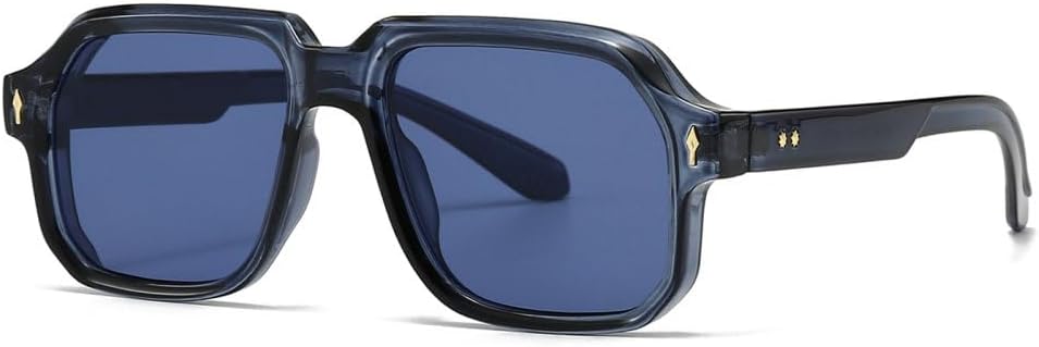 

Модные солнцезащитные очки для женщин и мужчин, роскошные, в стиле ретро, ​​с заклепками, современные, для вождения и отдыха на открытом воздухе, защита от УФ-излучения UV400, черные TYUVIVO, Black Clear Black