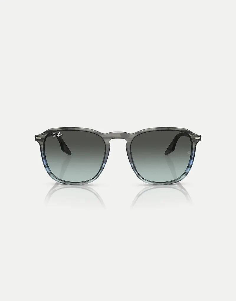 

Солнцезащитные очки Ray-Ban Rb2203 квадратной формы с синими линзами в полоску серого и синего цветов