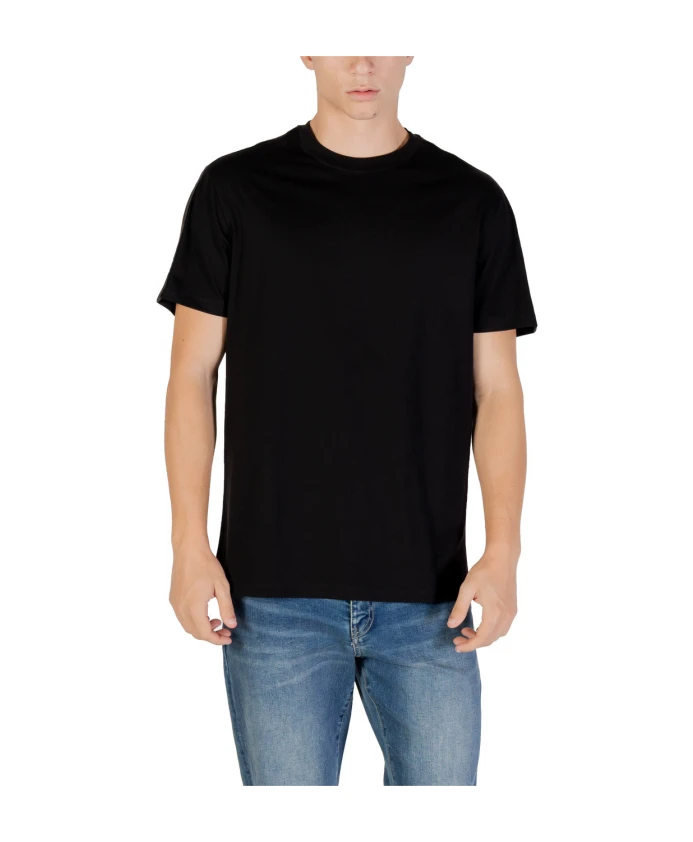 

Контрастная футболка стандартного кроя с тесьмой Armani Exchange, черный