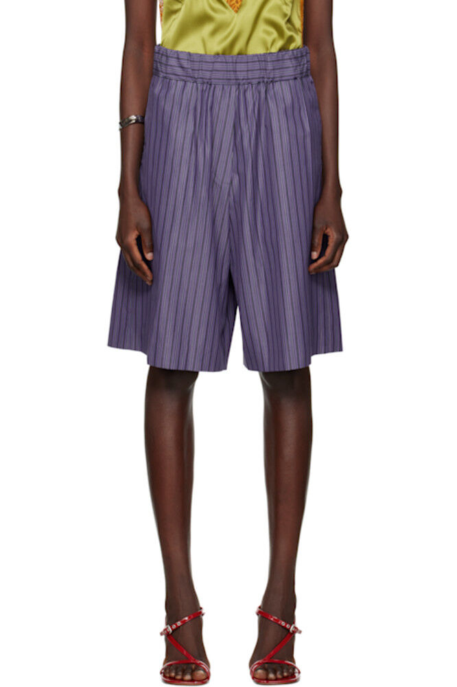 

Шорты в фиолетовую полоску Dries Van Noten