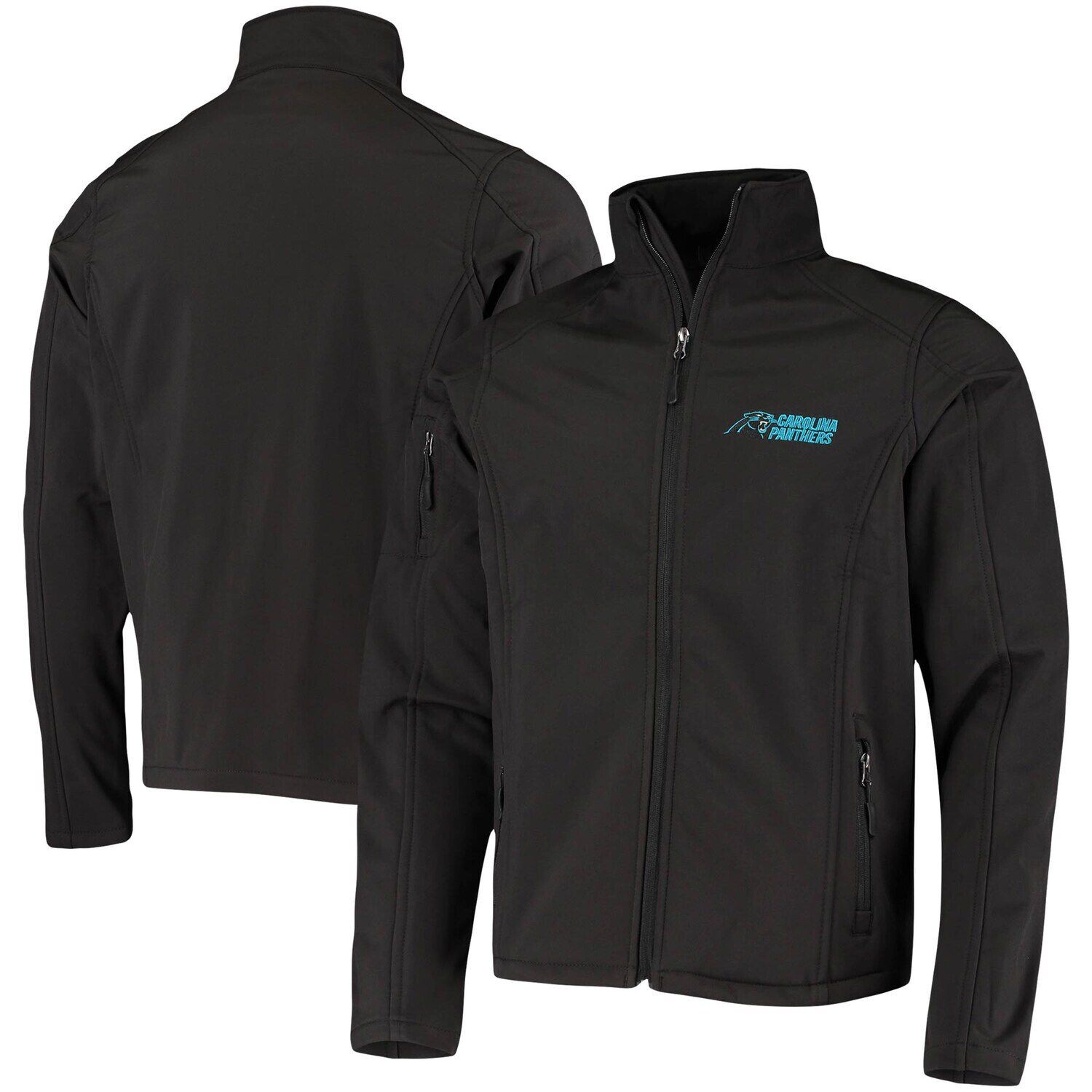 

Мужская куртка Dunbrooke Black Carolina Panthers Sonoma Softshell с молнией во всю длину