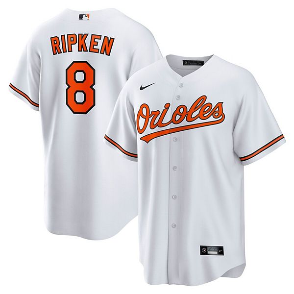 Мужская белая реплика игровой футболки Baltimore Orioles Кэла Рипкена-младшего Nike — фото 2