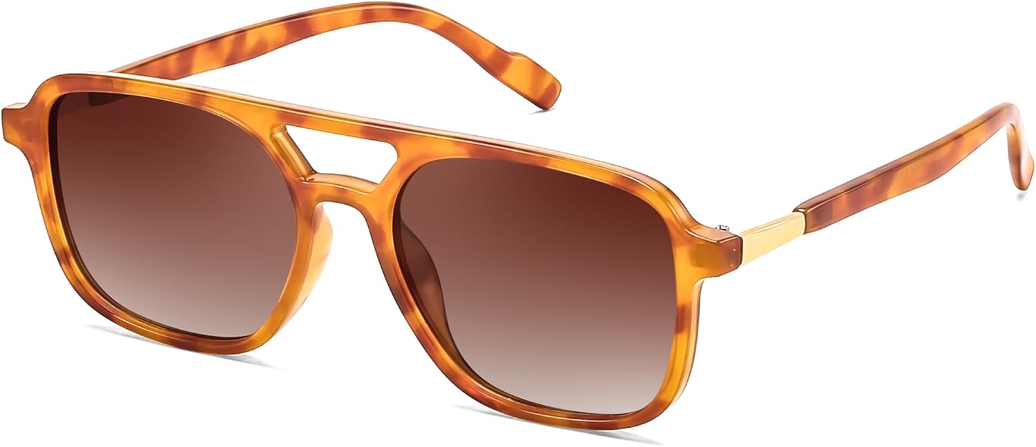 

Солнцезащитные очки FEISEDY в стиле ретро, ​​квадратные, авиаторские, для женщин и мужчин, винтажные, 70-е годы, модные, в пластиковой оправе, артикул B4158, Yellow Tortoise Frame/Gradient Tea Lens