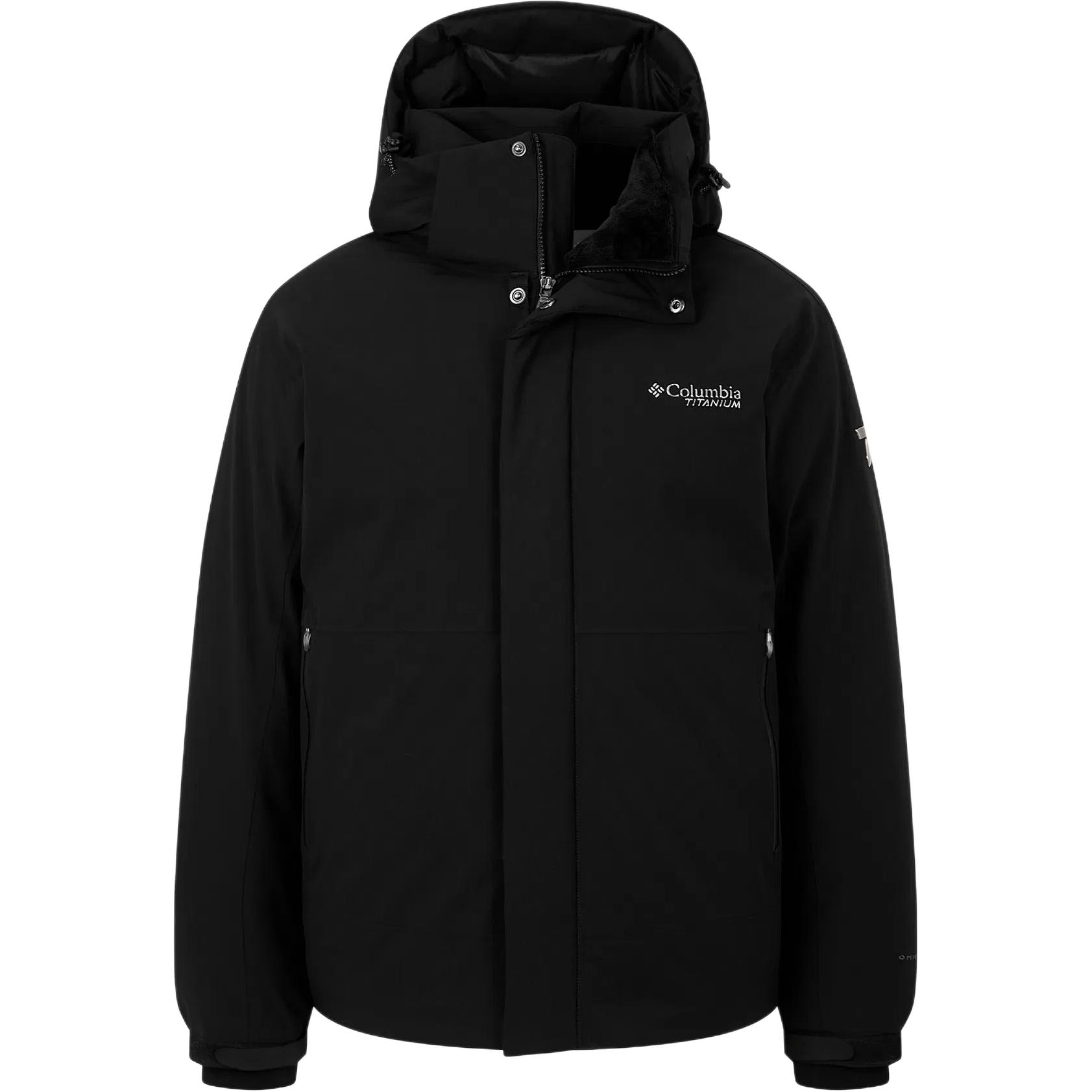 

Мужская пуховая куртка с капюшоном, средней высоты Columbia, черный