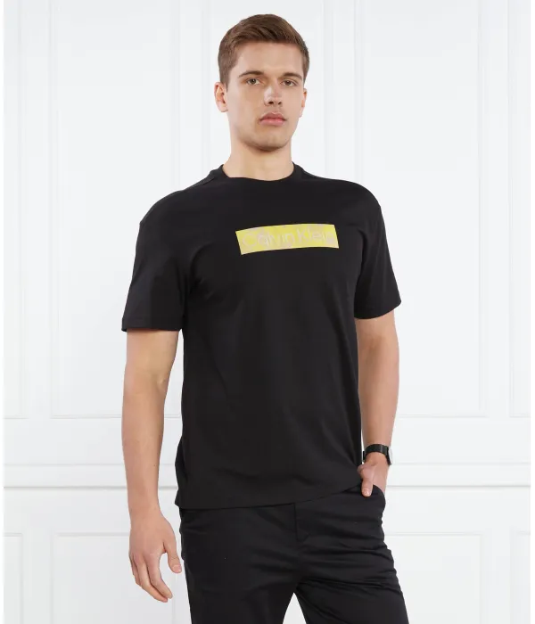 Футболка с камуфляжным принтом и объемным логотипом Comfort fit Calvin Klein, черный — фото 3