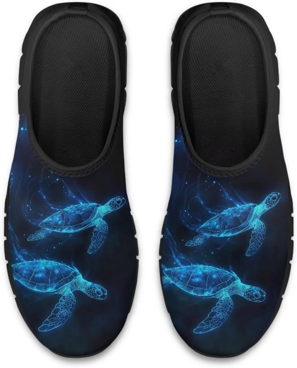 

Повседневные кроссовки Binienty для женщин и мужчин с принтом морской черепахи, лоферы с поддержкой свода стопы, низкие лоферы на платформе, голубой