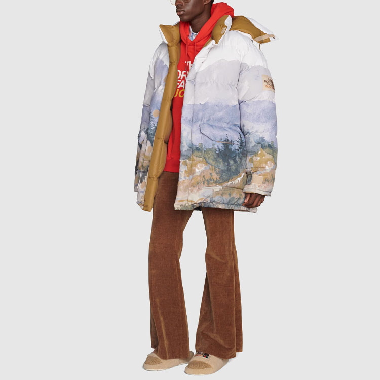 Пуховик The North Face x Gucci мужской, multicolor — фото 4