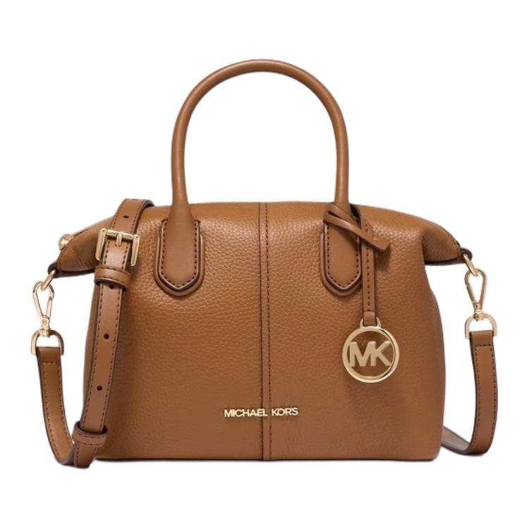 

Кожаная сумка через плечо с искусственной кожей на плече, коричневая, женская, MICHAEL KORS