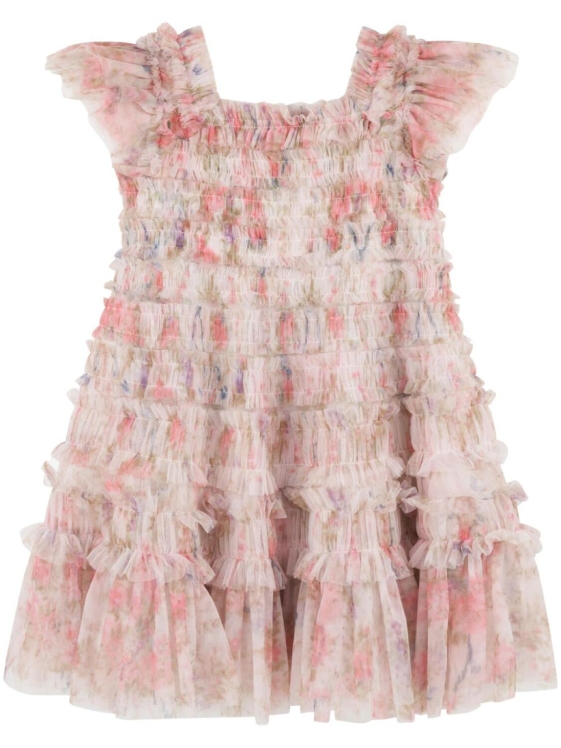 

NEEDLE & THREAD KIDS платье English Rose Lisette из тюля, розовый