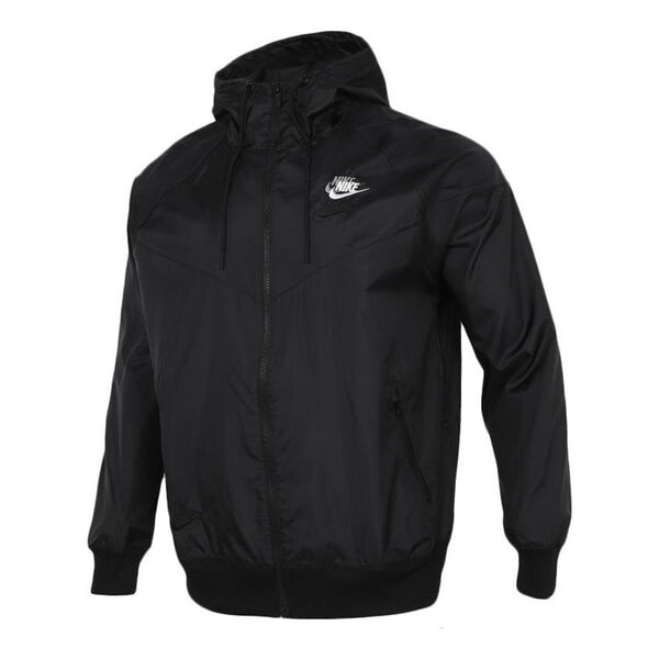 

Куртка Nike Embroidered Logo Sports Woven Hooded Jacket Autumn 'Black', черный