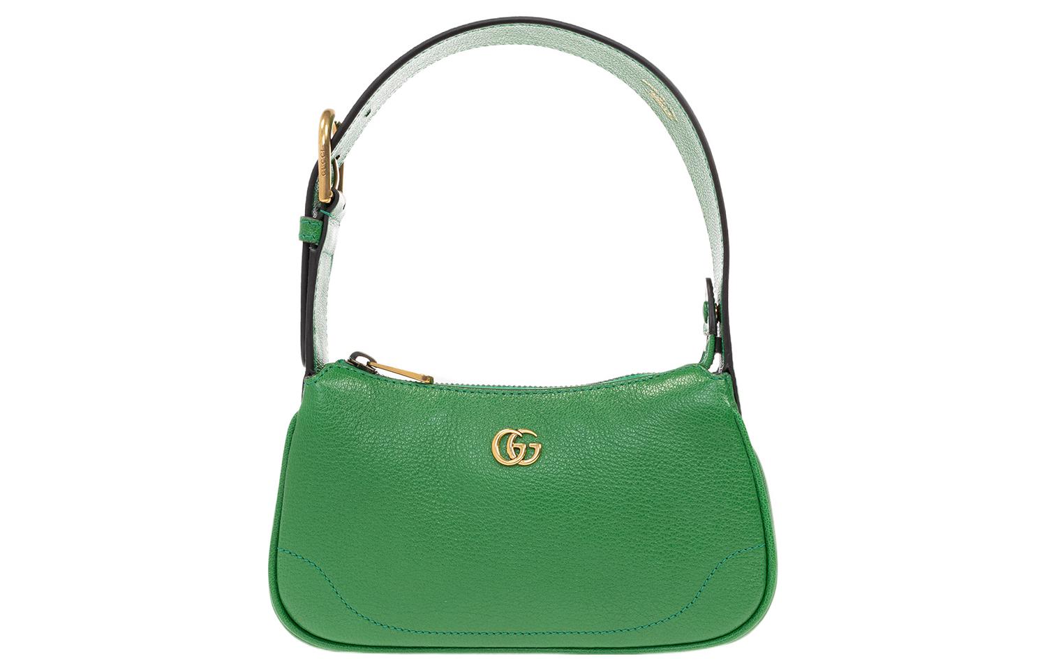 

GUCCI Кожаная сумка через плечо Афродита Маджонг Мини женская зеленая