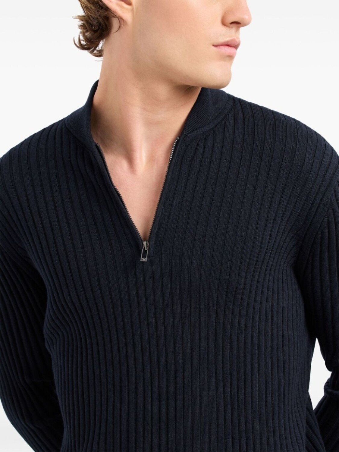

Emporio Armani джемпер в рубчик, синий