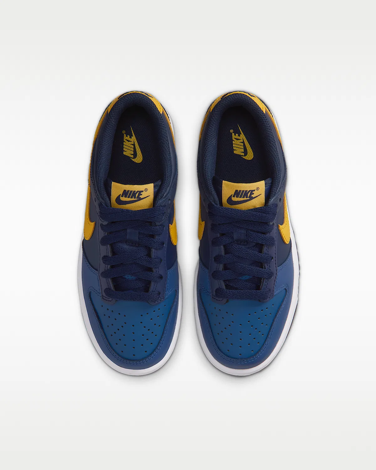 Кроссовки Nike Dunk Low для детей, Midnight Navy/Obsidian/Mystic Navy/Varsity Maize — фото 4