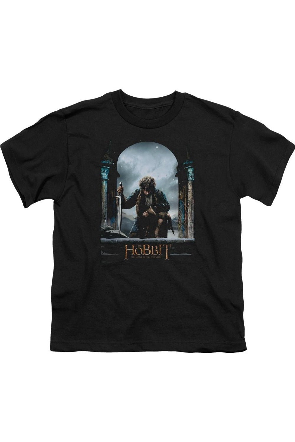 

Футболка с коротким рукавом для детей "Хоббит Билбо" Gildan, черный