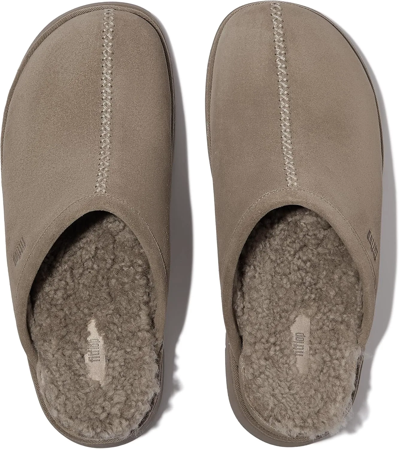 Мужские замшевые тапочки FitFlop Gen-FF с подкладкой из овчины — фото 4