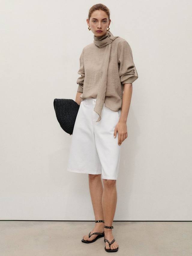 

Бермуды Amina Denim Mango, White