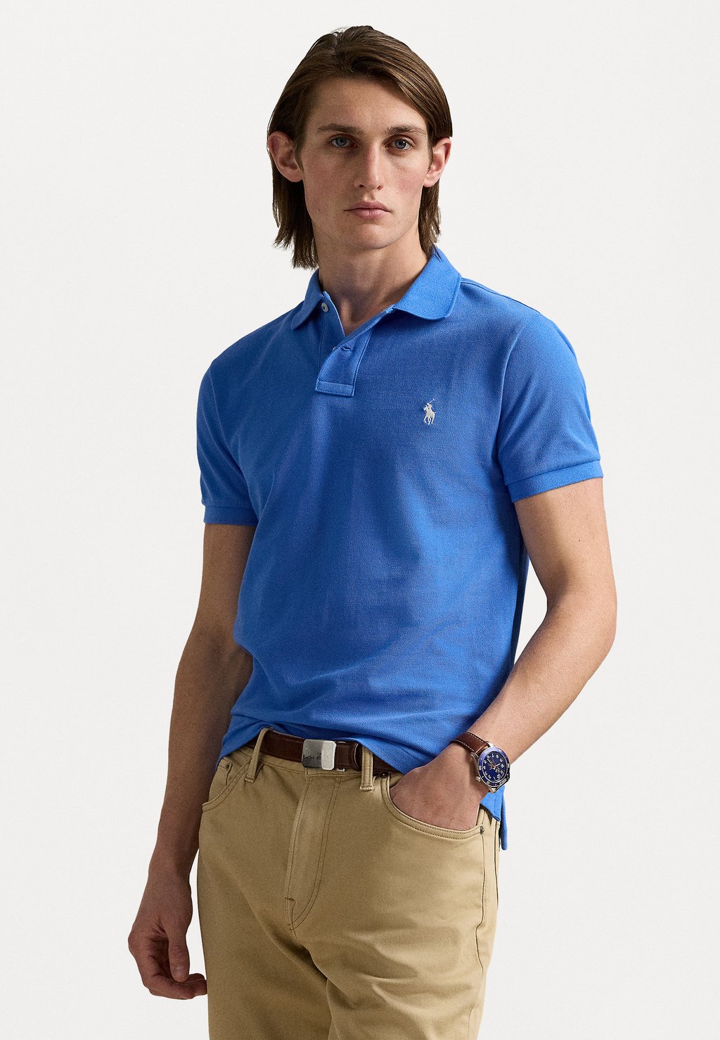

Рубашка поло SLIM FIT MESH POLO SHIRT Polo Ralph Lauren, синий