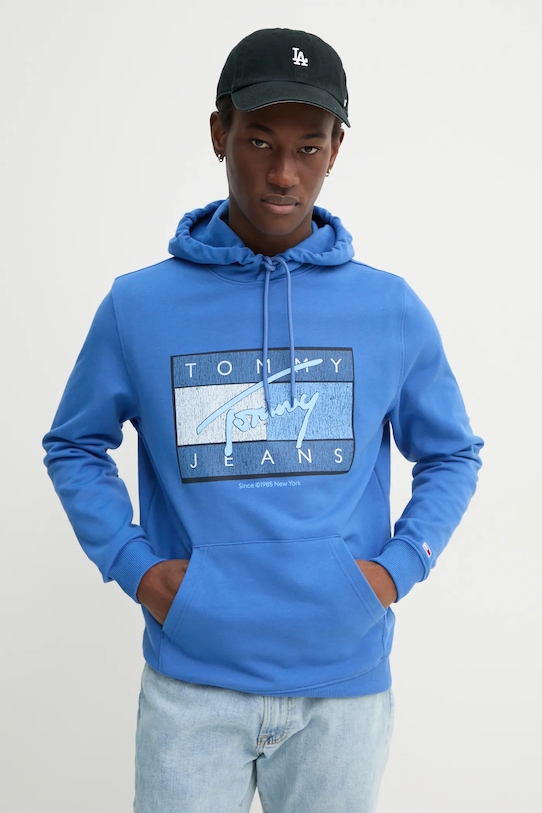 

Хлопковая толстовка Tommy Jeans, фиолетовый