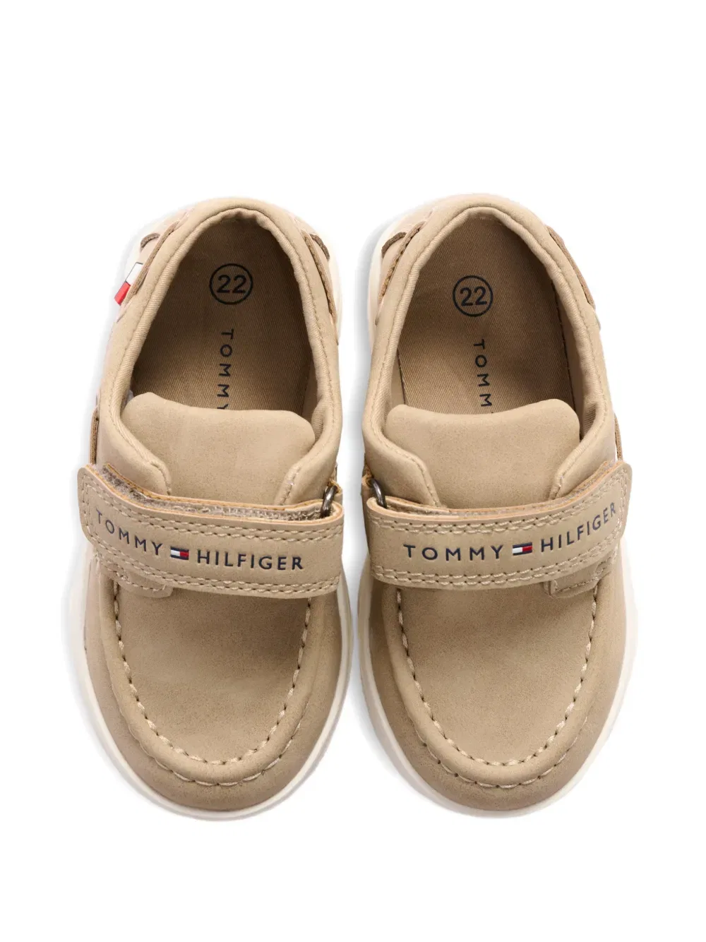 Лоферы с ремешком на липучке Tommy Hilfiger Junior, нейтральный — фото 4